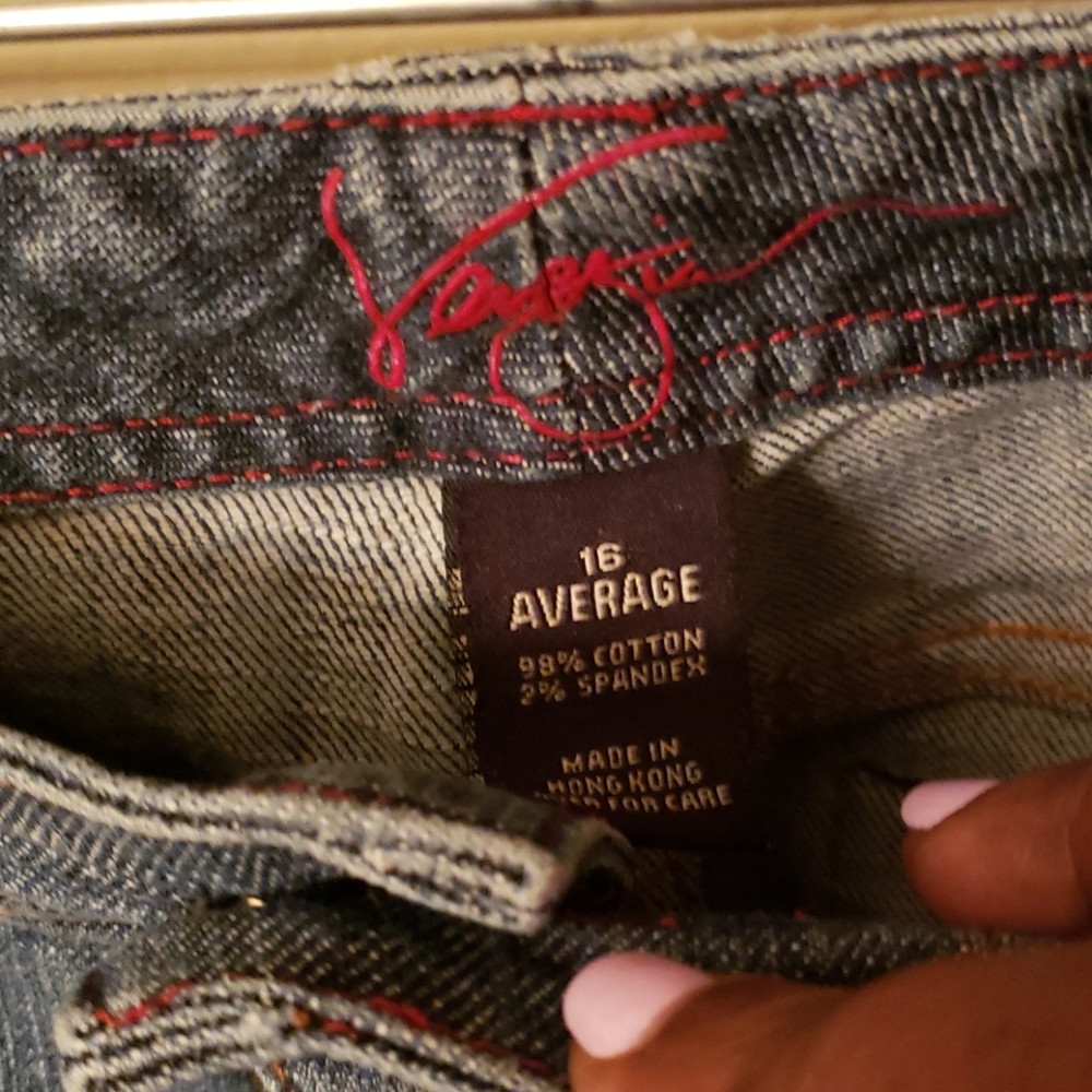 Jeans w/ Red Threading - Picture 3 of 3